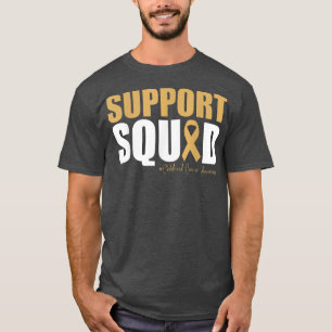 Support Squad Childhood Cancer Awareness Gold Ribb T-Shirt