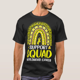 Support Squad Childhood Cancer Awareness Rainbow G T-Shirt