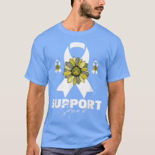 Support Squad Childhood Cancer Sunflower ribbon T-Shirt