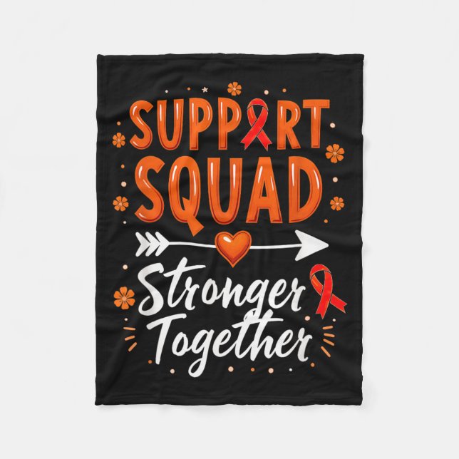 Support Squad Chronic Myeloid Leukaemia Awareness Fleece Blanket (Front)