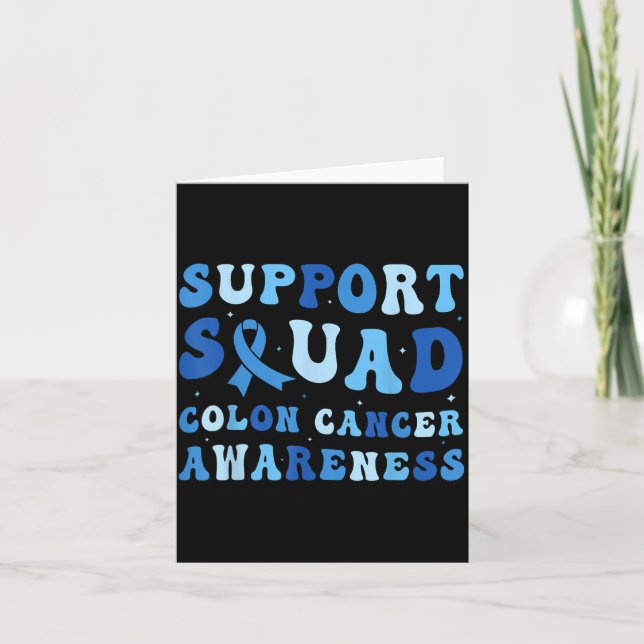 Support Squad Colourectal Colon Cancer Awareness Card (Front)