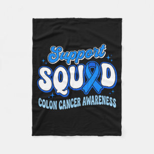 Support Squad Colourectal Colon Cancer Awareness Fleece Blanket
