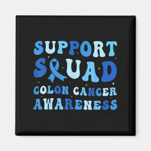 Support squad colourectal colon cancer awareness magnet