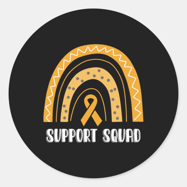 Support Squad Complex Regional Pain Syndrome Aware Classic Round Sticker (Front)