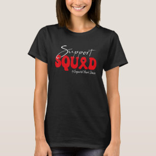 Support Squad Congenital Heart Disease Awareness R T-Shirt