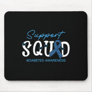 Support Squad Costume Blue Ribbon Diabetes Cancer  Mouse Mat