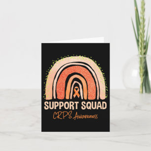 Support Squad Crps Awareness Rainbow Orange Ribbon Card