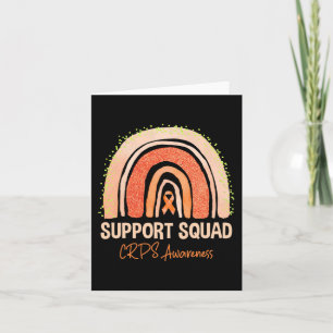 Support Squad CRPS Awareness Rainbow Orange Ribbon Card