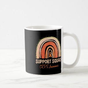 Support Squad Crps Awareness Rainbow Orange Ribbon Coffee Mug