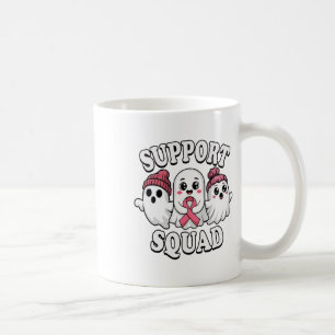 Support Squad Cute Ghosts Breast Cancer Awareness Coffee Mug