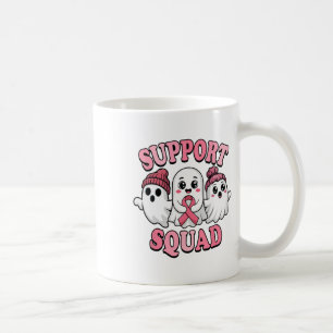 Support Squad Cute Ghosts Breast Cancer Awareness Coffee Mug