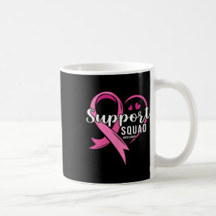 Support Squad Cute Heart Breast Cancer Awareness  Coffee Mug