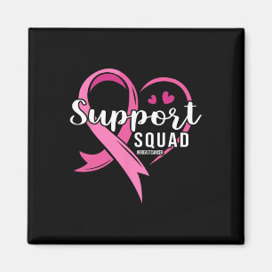Support Squad Cute Heart Breast Cancer Awareness  Magnet