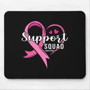 Support Squad Cute Heart Breast Cancer Awareness Mouse Mat