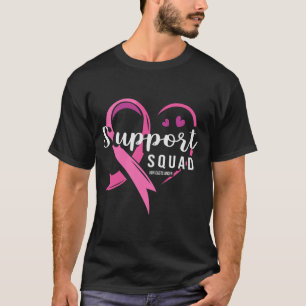 Support Squad Cute Heart Breast Cancer Awareness T-Shirt