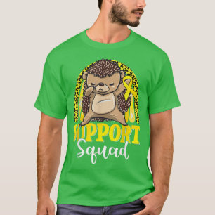 Support Squad Dabbing Hedgehog Rainbow Childhood C T-Shirt