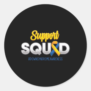 Support Squad Down's Syndrome Awareness T21 Hope W Classic Round Sticker