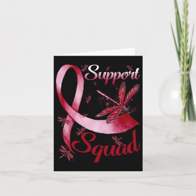 Support Squad Dragonfly Brain Aneurysm Awareness  Card (Front)