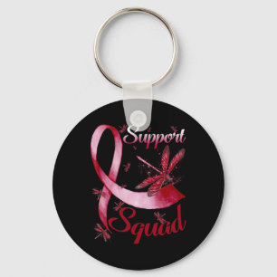 Support Squad Dragonfly Brain Aneurysm Awareness  Key Ring