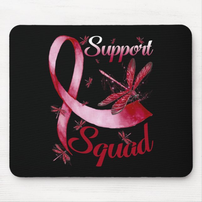 Support Squad Dragonfly Brain Aneurysm Awareness  Mouse Mat (Front)