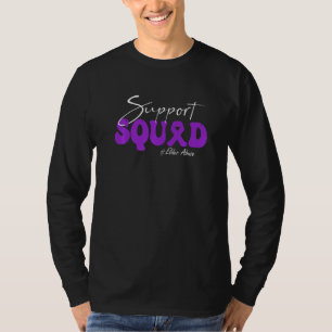 Support Squad Elder Abuse Awareness Purple Ribbon T-Shirt