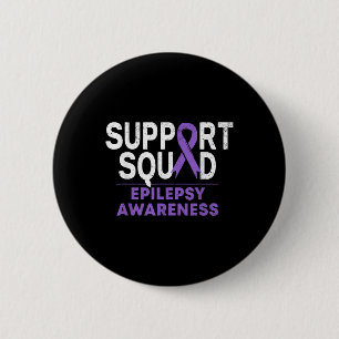 Support Squad Epilepsy Awareness Month Family Purp 6 Cm Round Badge