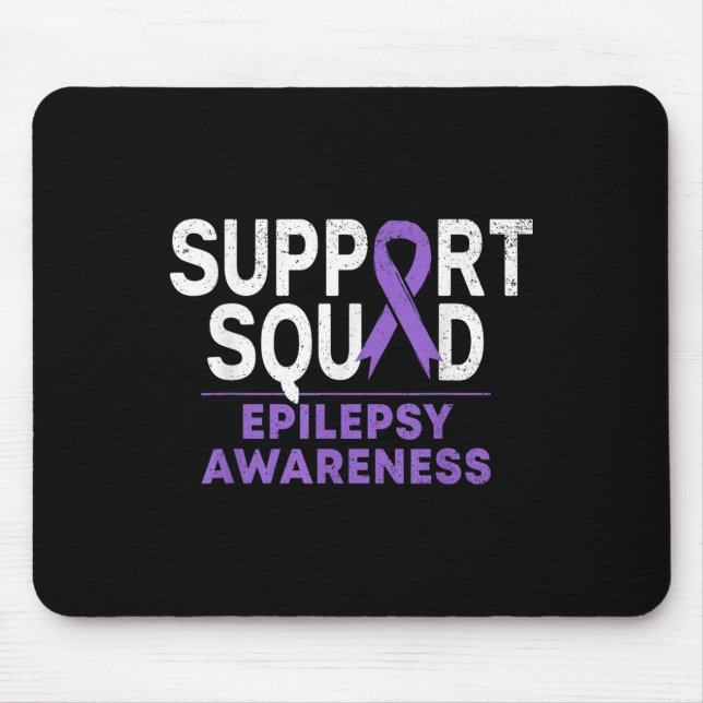 Support Squad Epilepsy Awareness Month Family Purp Mouse Mat (Front)