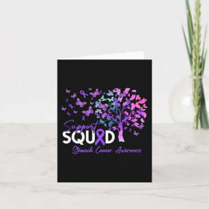 Support Squad Fall Tree Periwinkle Ribbon Stomach Card