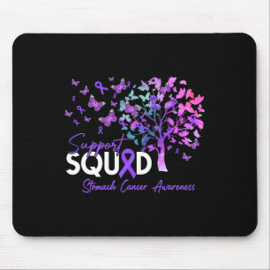 Support Squad Fall Tree Periwinkle Ribbon Stomach  Mouse Mat
