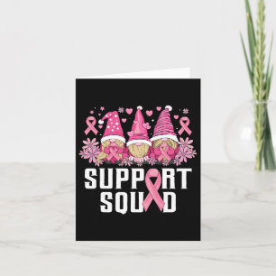 Support Squad Family Gnomes Breast Cancer Awarenes Card