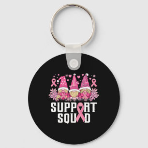 Support Squad Family Gnomes Breast Cancer Awarenes Key Ring