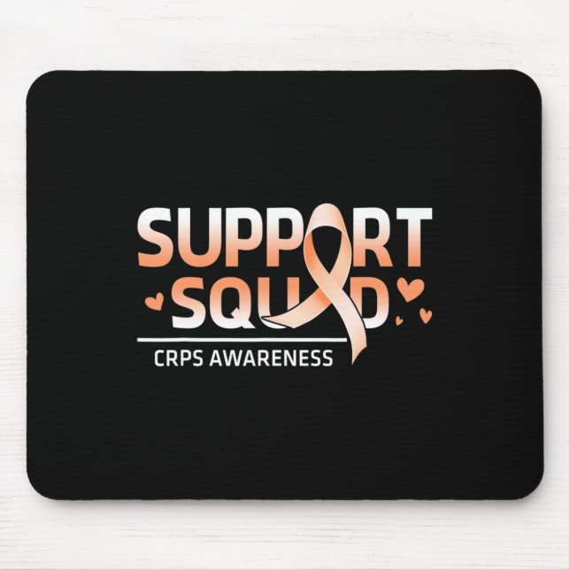 Support Squad Family Team Rsd Crps Awareness Orang Mouse Mat (Front)
