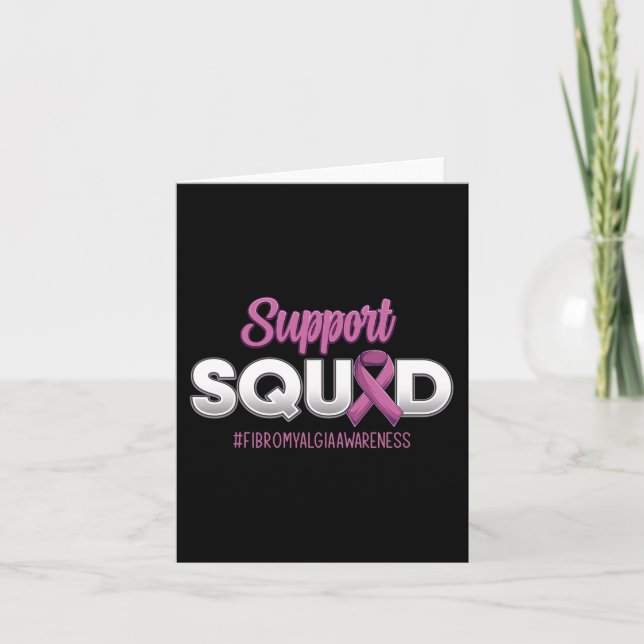 Support Squad Fibromyalgia Awareness Warrior For M Card (Front)