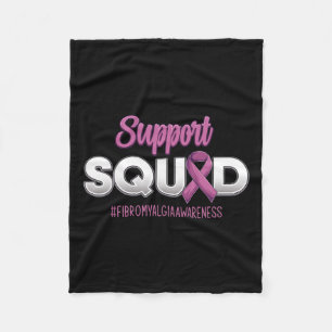 Support Squad Fibromyalgia Awareness Warrior For M Fleece Blanket
