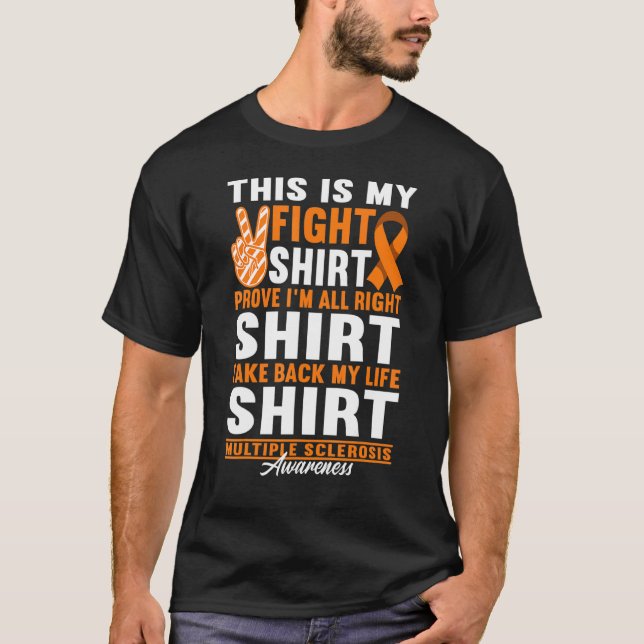 Support Squad Figh I Ed Ms Multiple Sclerosis 1 T-Shirt (Front)