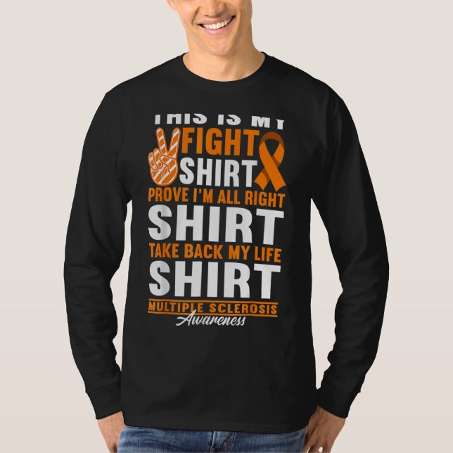 Support Squad Figh I Ed Ms Multiple Sclerosis Day T-Shirt (Front)