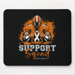 Support Squad Football Orange Ribbon Leukaemia Awa Mouse Mat