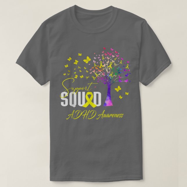 Support Squad For Adhd Awareness  T-Shirt (Design Front)