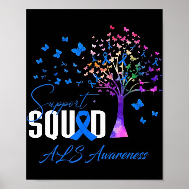 Support Squad For Als Awareness  Poster (Front)
