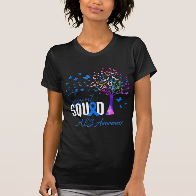 Support Squad For Als Awareness  T-Shirt (Front)