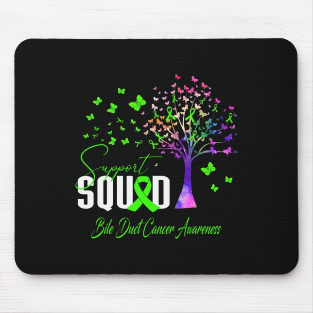 Support Squad For Bile Duct Cancer Awareness  Mouse Mat (Front)