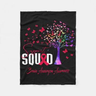 Support Squad For Brain Aneurysm Awareness Fleece Blanket