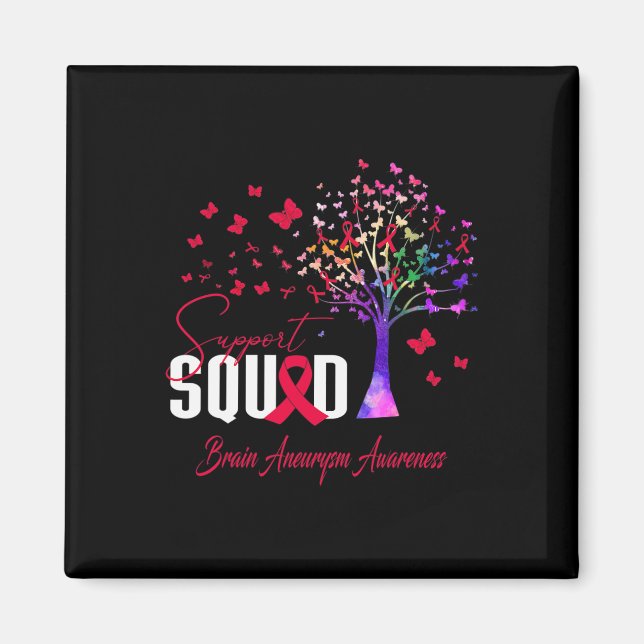 Support Squad For Brain Aneurysm Awareness  Magnet (Front)