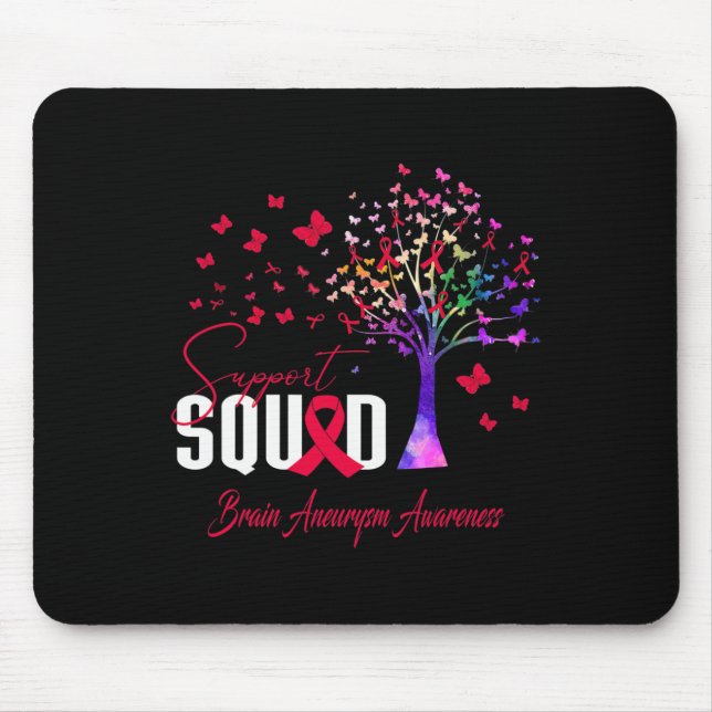 Support Squad For Brain Aneurysm Awareness  Mouse Mat (Front)
