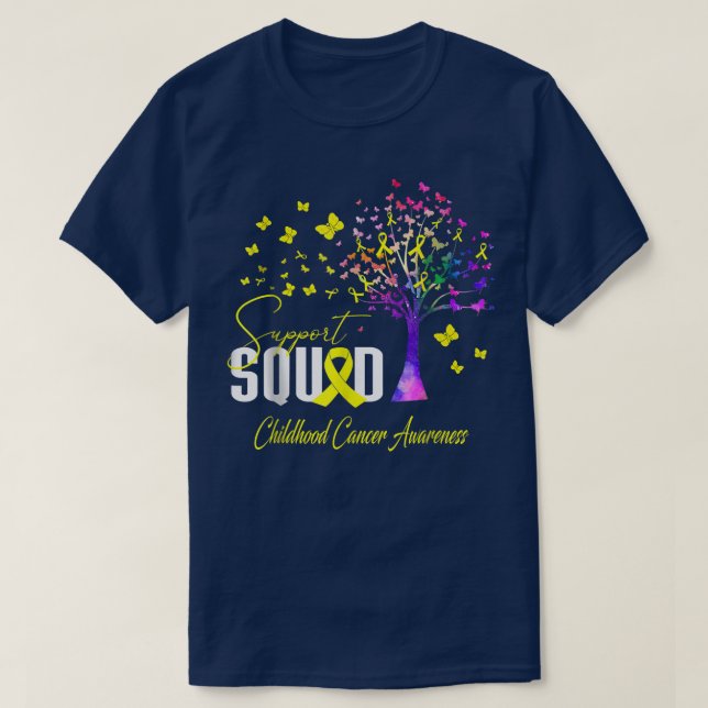 Support Squad For Childhood Cancer Awareness 3624 T-Shirt (Design Front)