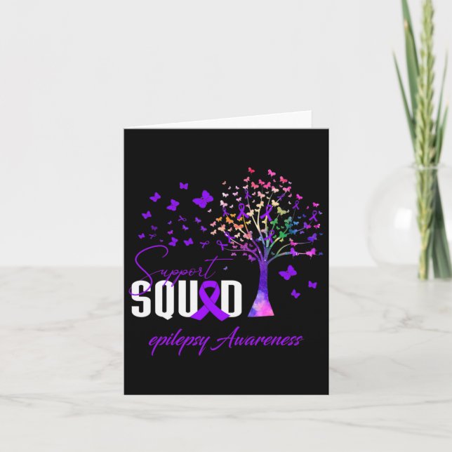 Support Squad For Epilepsy Awareness  Card (Front)