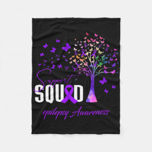 Support Squad For Epilepsy Awareness Fleece Blanket
