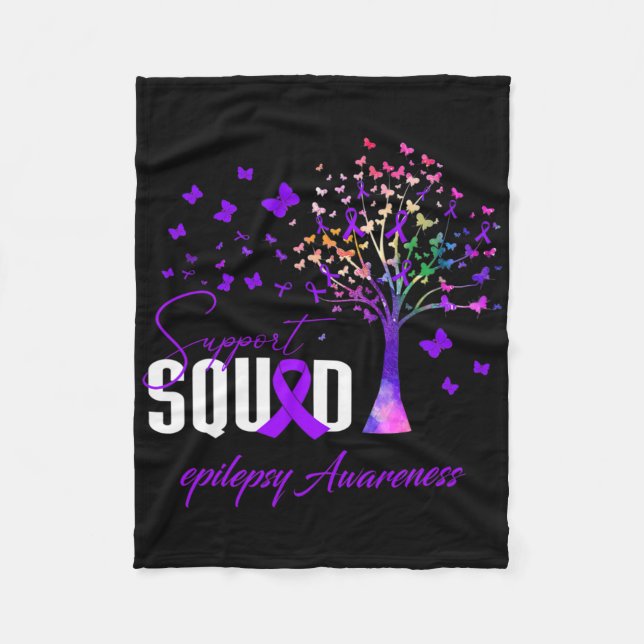 Support Squad For Epilepsy Awareness  Fleece Blanket (Front)