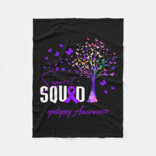 Support Squad For Epilepsy Awareness Fleece Blanket