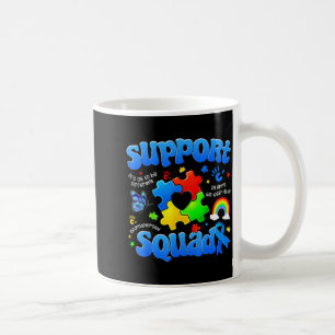 Support squad for women mum teacher adults autism coffee mug